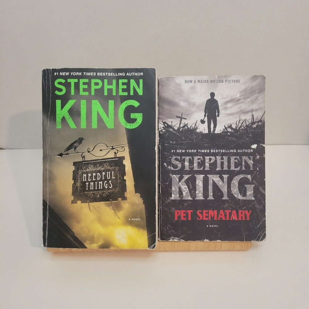 Stephen King Needful Things & Pet Sematary Paperback Book Lot Acceptable